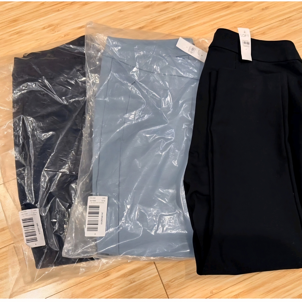 Lot of 3 LOFT womens ankle pants. Size 8